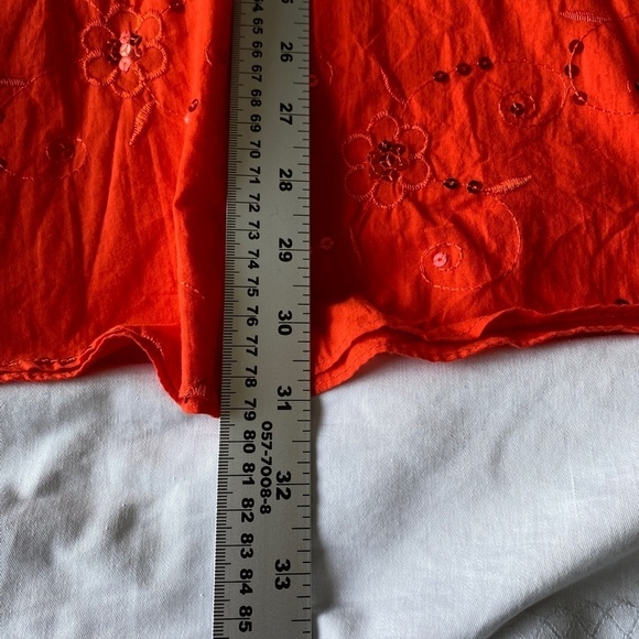 Steppin' Out Women's Orange Sequin Spaghetti Strap‎ Mini/Midi Dress Size 11/12 - Picture 10 of 12